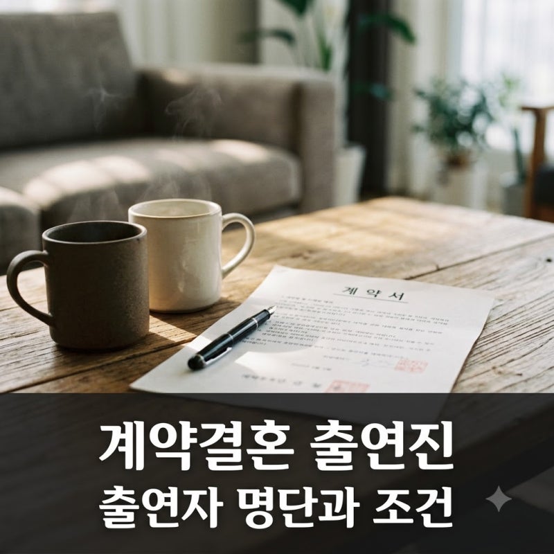 "진짜 같이 자는 건가요?" 계약결혼 출연진 정체와 파격 조건