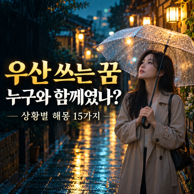 우산 쓰는 꿈, 누구와 함께였나? 상황별 해몽 15가지