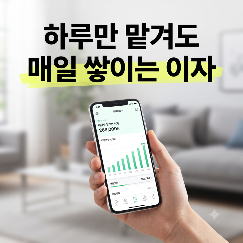 하루만 맡겨도 이자가 쌓이는 파킹통장 일복리 계산 구조 총정리