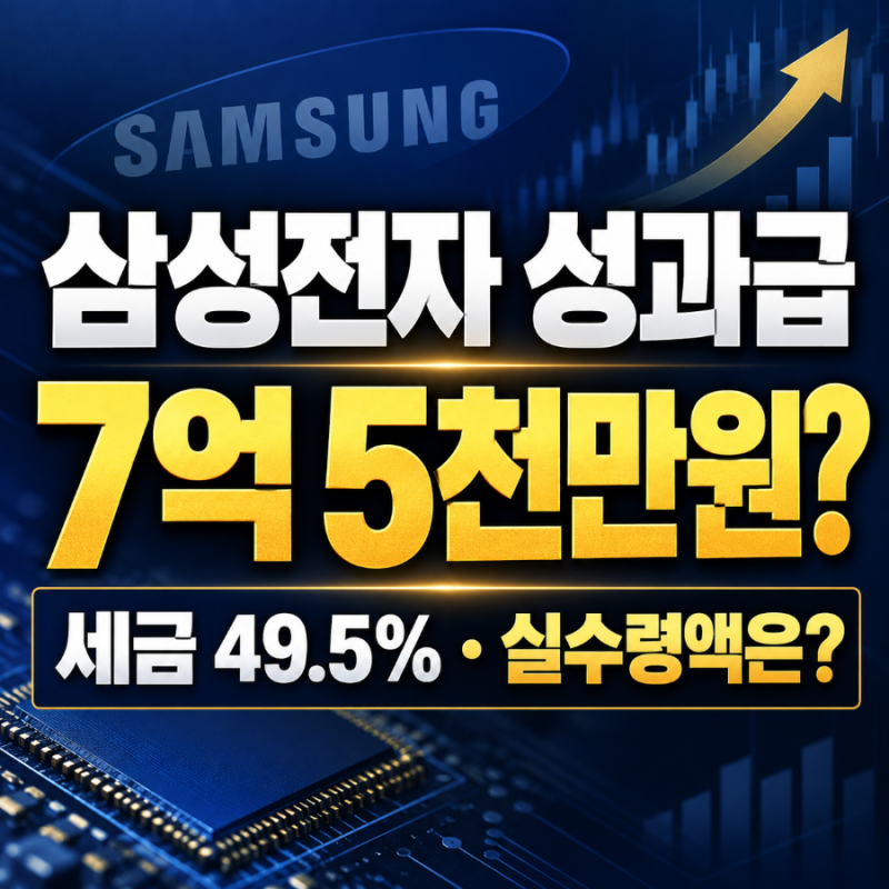삼성전자 성과급 7억5천만원? 반도체 직원 지급일·세금 49.5%·실수령액 총정리