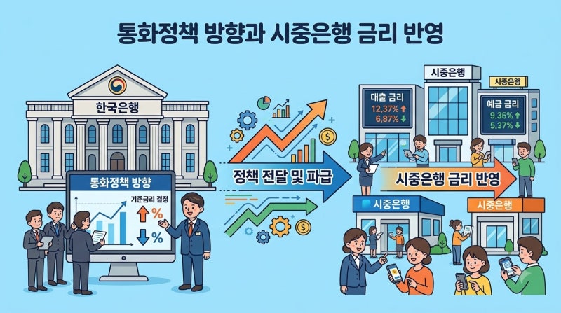 통화정책 방향과 시중은행 금리 반영, 대출자 필수 체크 3가지