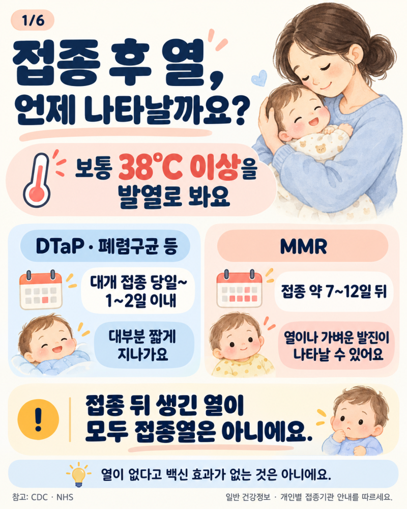 개월별 아기 예방접종 일정과 접종열, 엄마가 알아두면 덜 무서워요