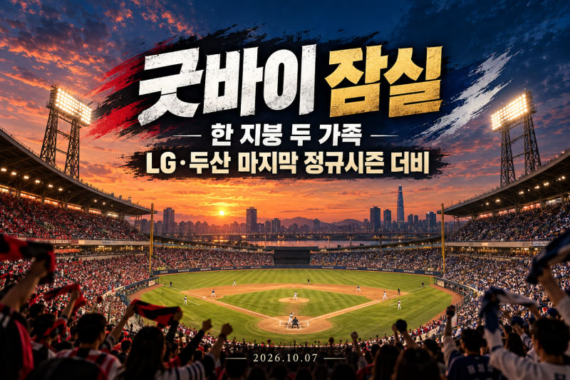 굿바이 잠실, LG·두산 마지막 정규시즌 잠실 더비…한 지붕 두 가족의 뜨거운 작별