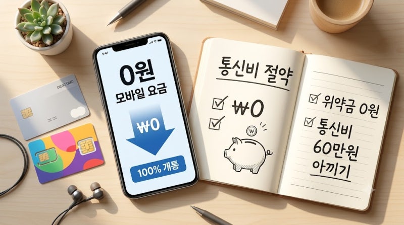알뜰폰 0원 요금제 개통 후기, 위약금 0원으로 통신비 60만원 아끼는 법