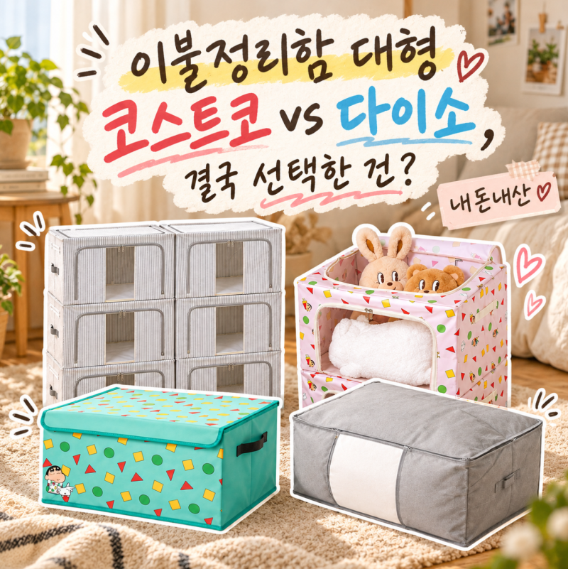 이불정리함 대형 코스트코vs다이소 가격비교, 결국 선택한 건?