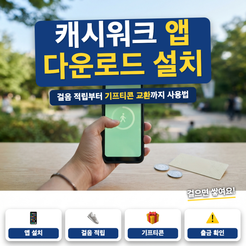 캐시워크 앱 다운로드 방법 (+ 설치, 하루 적립 한도, 캐시 사용처)