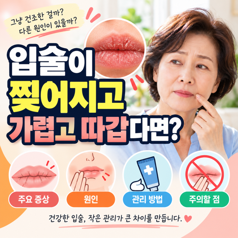 구순염, 입술 염증 자꾸 찢어지고 갈라질때 자가검진테스트
