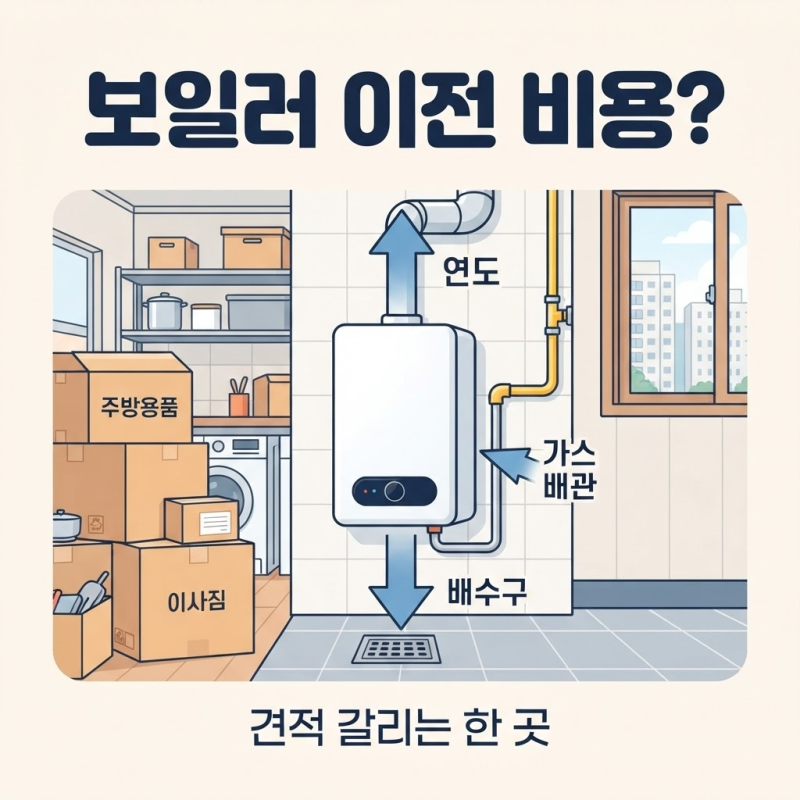 이사 전 보일러 이전 5가지, 비용 갈리는 한 곳