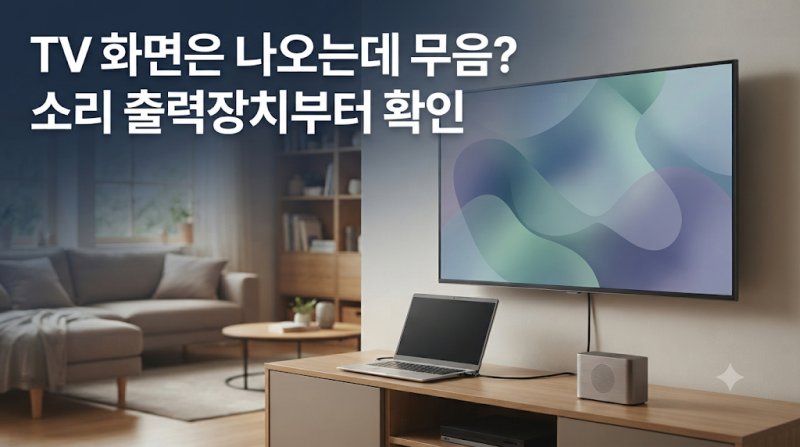 노트북 HDMI로 TV 연결했는데 소리가 없다면? 윈도우11 출력장치 확인