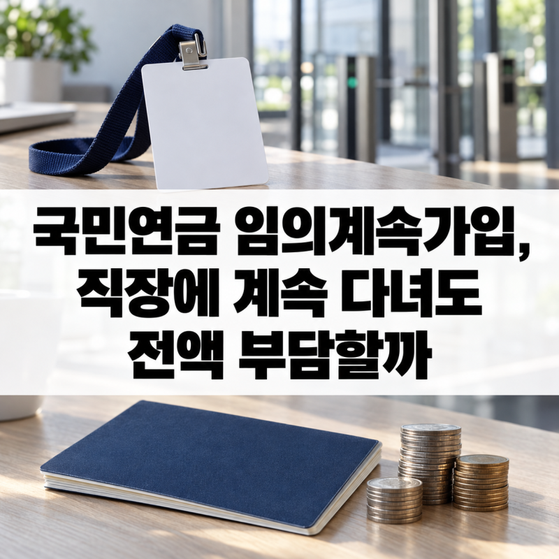 국민연금 임의계속가입, 직장에 계속 다녀도 전액 부담할까