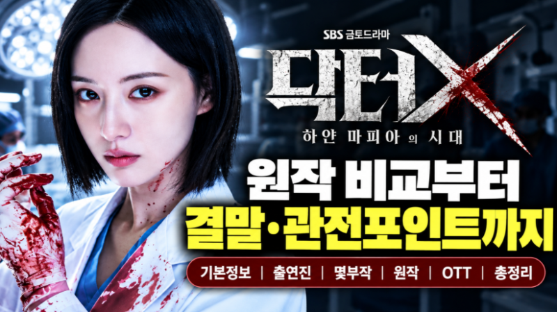 닥터X 하얀 마피아의 시대 총정리: 원작 비교부터 결말 관전포인트까지