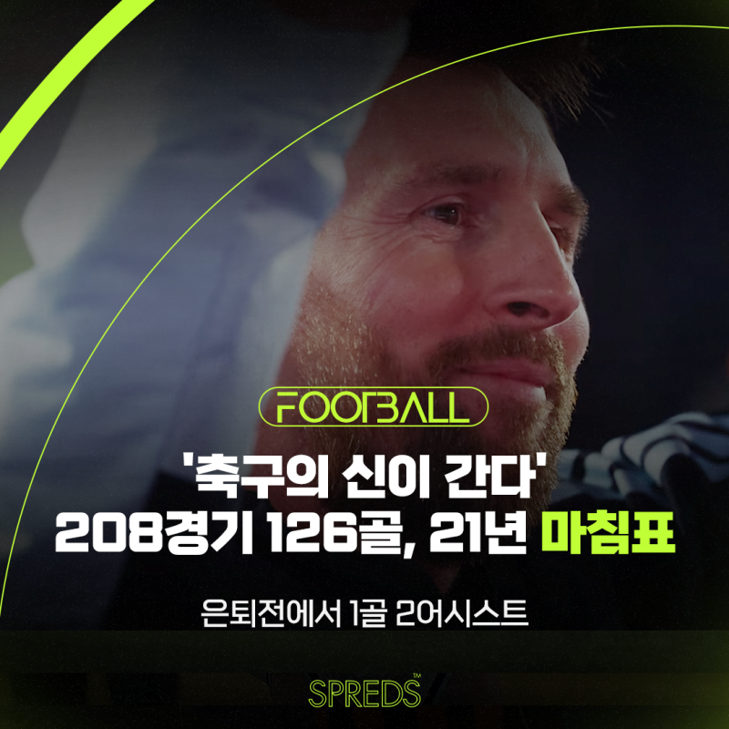 '축구의 신이 간다' 메시, 고별전 1G2A로 208경기 126골, 21년 대표팀 여정 마침표