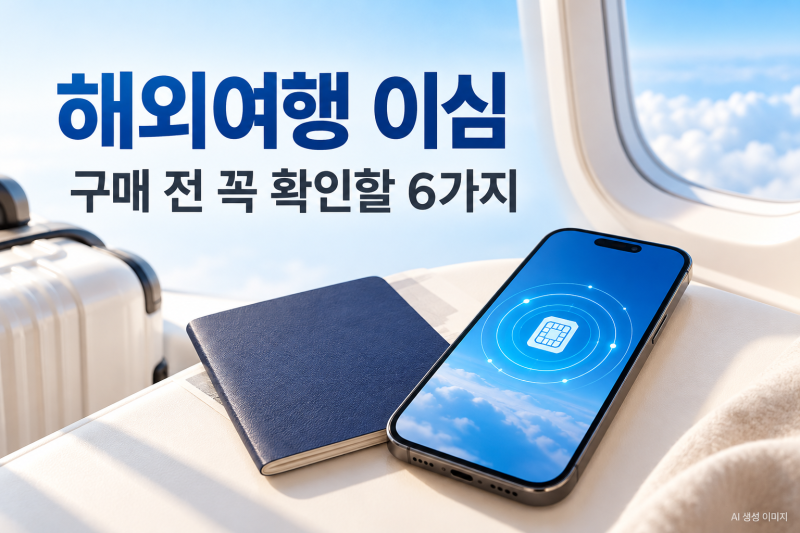 이심(eSIM)이란? 해외여행 유심·로밍 차이와 구매 전 확인사항