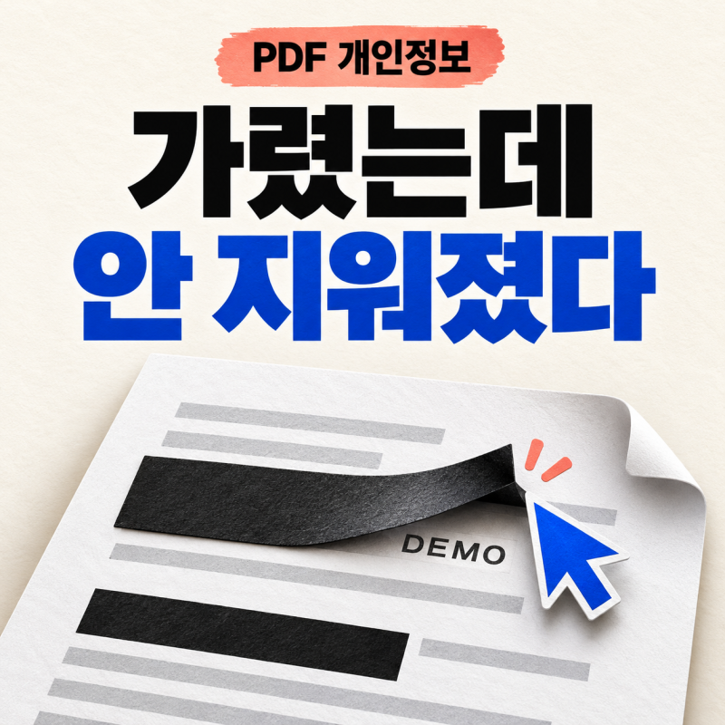 PDF 개인정보 가렸는데, 왜 복사하면 그대로 나올까?