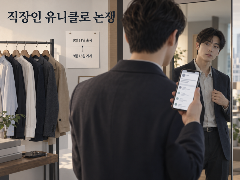직장인 유니클로 논쟁, 후속 댓글은 U라인 신상 이야기로 이어졌습니다