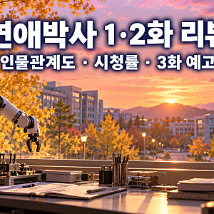 연애박사 인물관계도 출연진 몇부작, 1·2화 리뷰와 3화 예고 (故 안판석 감독 유작)
