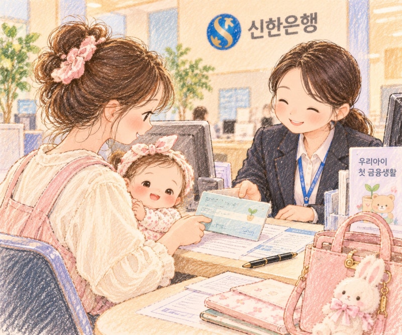 아기 통장, 주식계좌 개설 후기(ft. 신한은행, 신한투자증권)