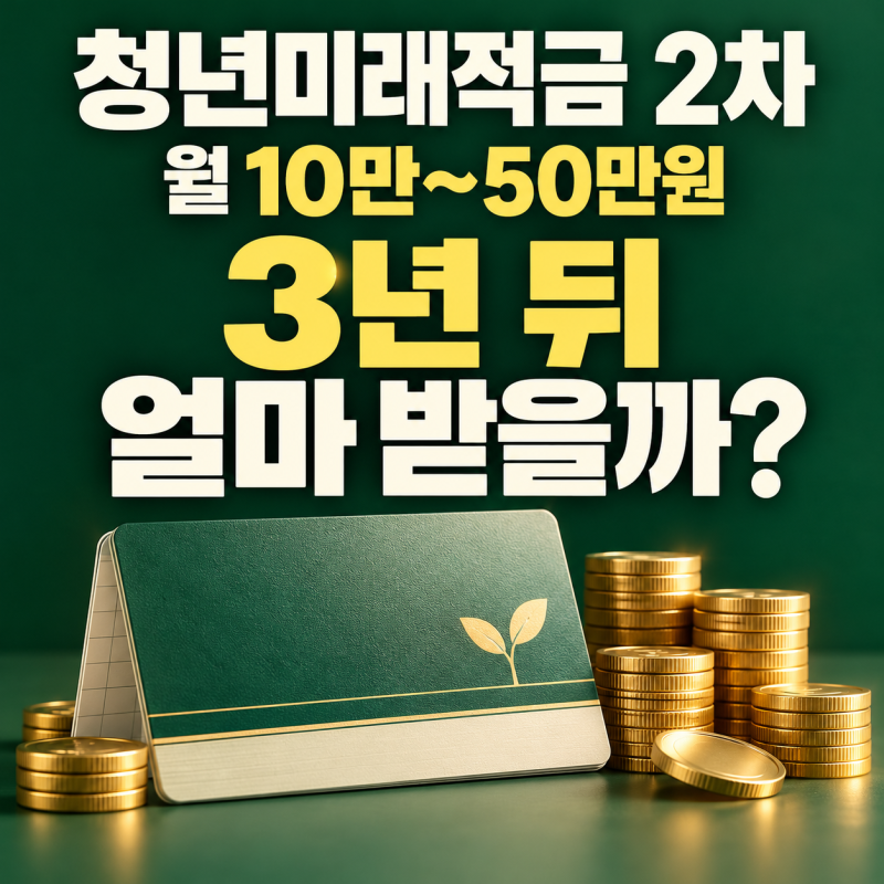청년미래적금 2차 신청, 월 10만~50만원 만기액은?