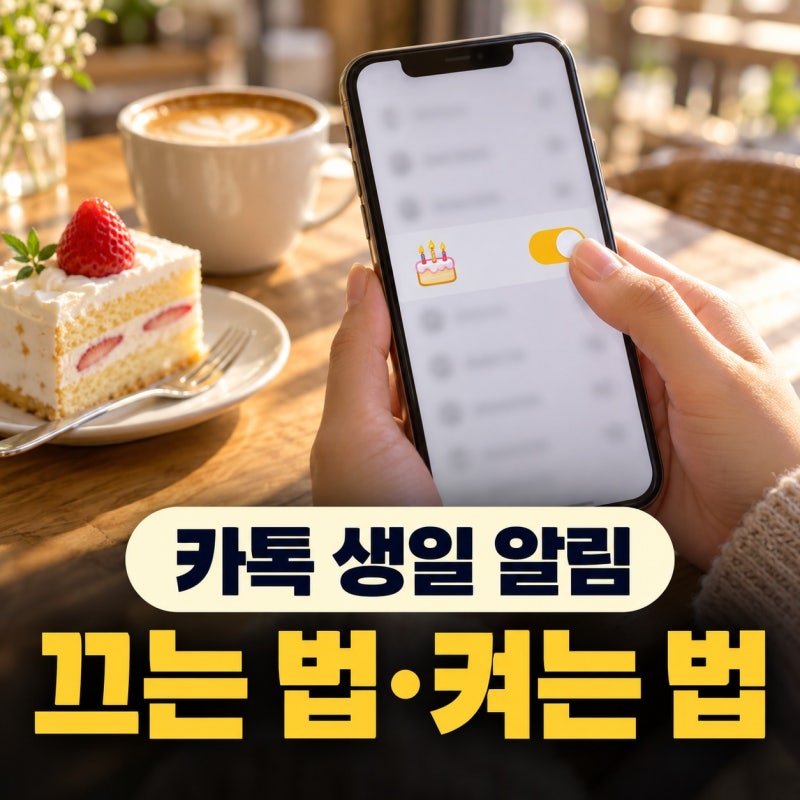 카톡 생일 알림 끄기, 4번만 누르면 끝｜다시 켜는 법도 같아요