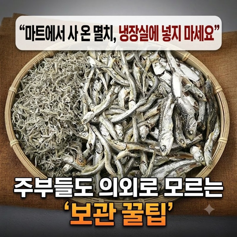 "마트에서 사 온 멸치, 냉장실에 넣지 마세요" 주부들도 의외로 모르는 보관 꿀팁