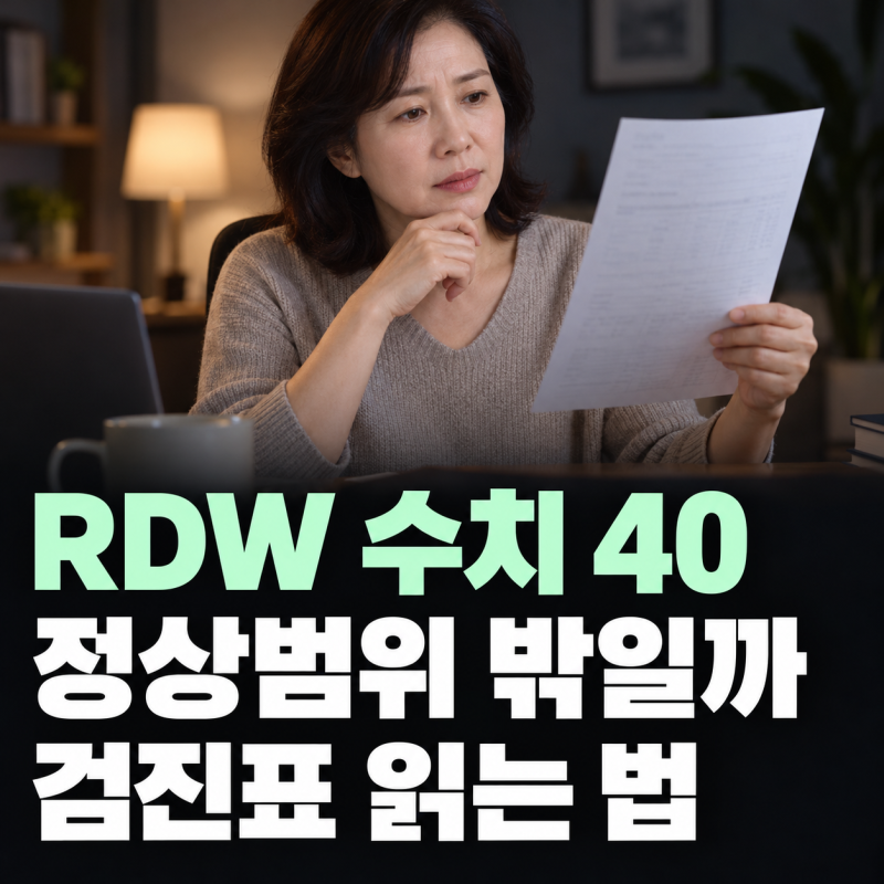 건강검진 RDW 수치 40, 정상범위를 넘은 걸까?