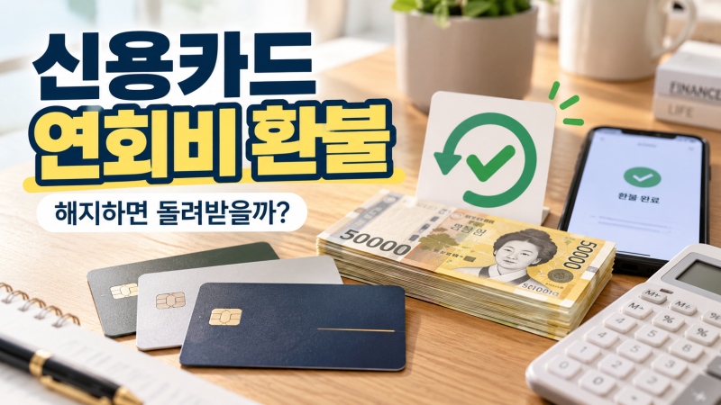 신용카드 연회비 환불, 카드 해지하면 남은 돈 돌려받을까?｜환급 계산·입금기간 확인