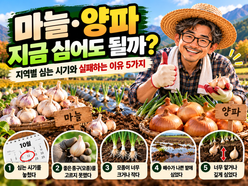 마늘·양파 지금 심어도 될까? 지역별 심는 시기와 실패하는 이유 5가지