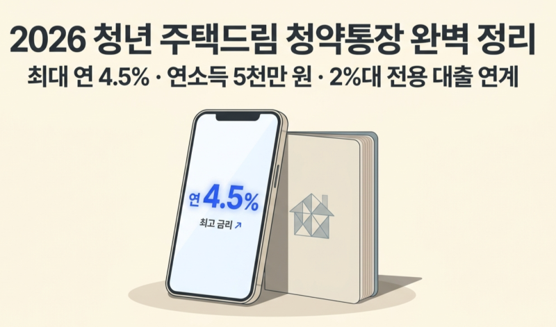 2026 청년주택드림 청약통장 전환조건 금리 비과세 혜택 총정리