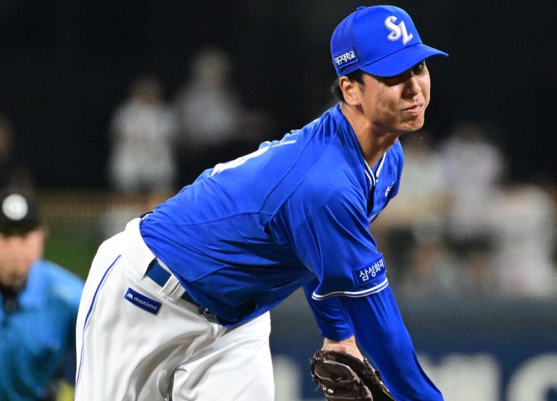 [속보] "최원태를 대신해 사토시가 SSG 전 선발 투수로 나선다" 삼성라이온즈 사토시, KBO 리그 ....