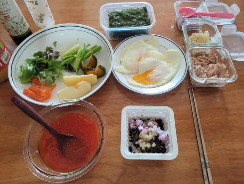 [30대 4기암 치유일기] 10월_14개월차 암환자식단 #1 식단원칙, 아침식사 (고단백, 저염식, 올리....