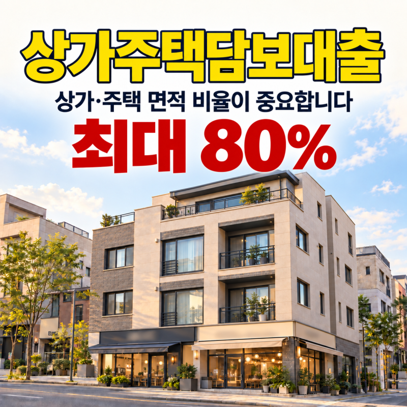 상가주택담보대출｜상가와 주택의 면적 비율이 한도에 미치는 영향