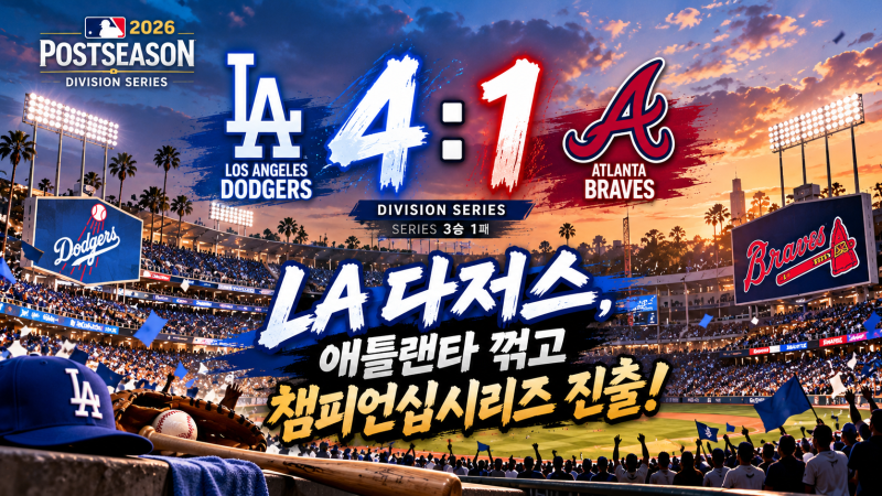 메이저리그 디비전시리즈 | LA 다저스, 애틀랜타 꺾고 챔피언십시리즈 진출!