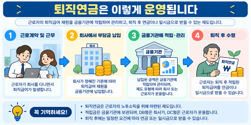 퇴직연금이란? DB형·DC형 차이까지 쉽게 알아보기