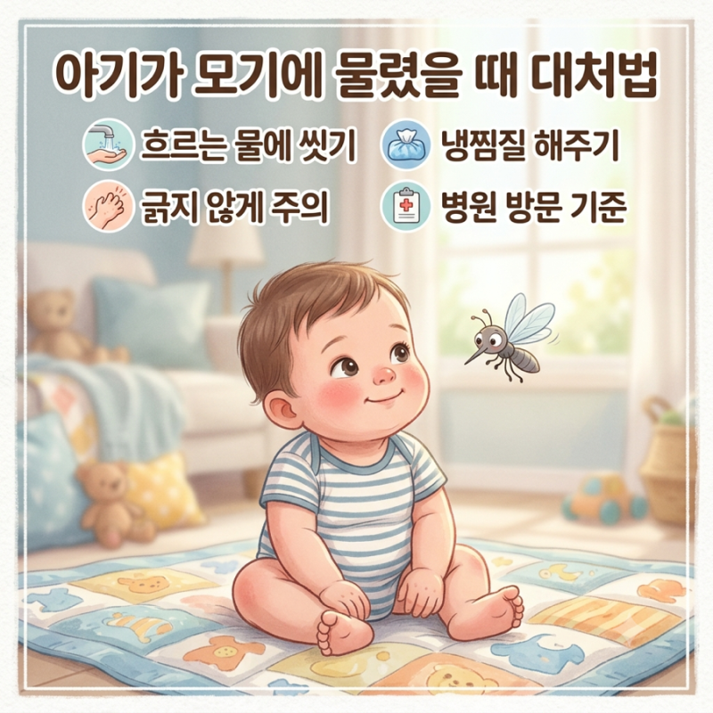 아기 모기 물렸을 때, 집에 약이 없다면? 당황하지 않는 3단계 대처법