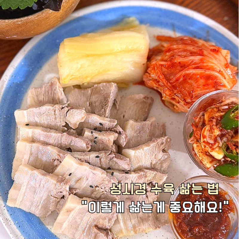 수육 삶는 법 대파 돼지고기 삼겹살 "맛있게 삶는 시간" 성시경 레시피