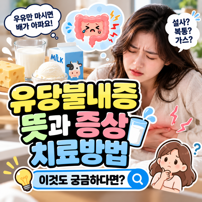 유당불내증 뜻과 증상 치료방법이 궁금하다면