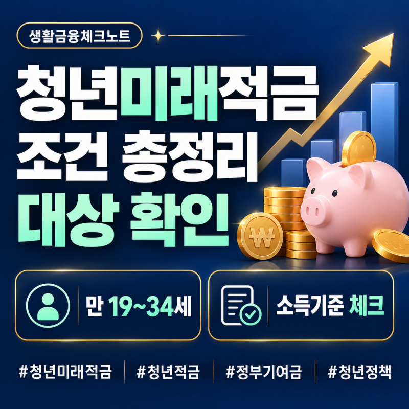 청년미래적금 조건 총정리, 나는 신청 대상일까? 나이·소득·가구소득 한 번에 확인