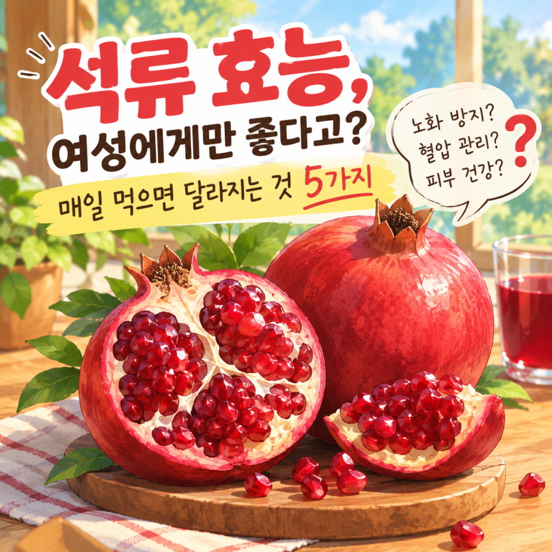 석류 효능 5가지, 여성에게만 좋다고? 의외로 놓치기 쉬운 효과