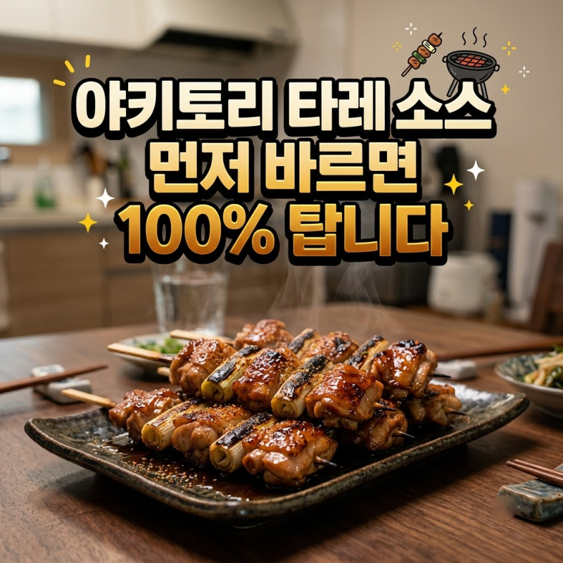"정통 수제 야키토리 구울 때 '타레 소스 처음부터 바르면' 겉만 까맣게 타는 진짜 이유"