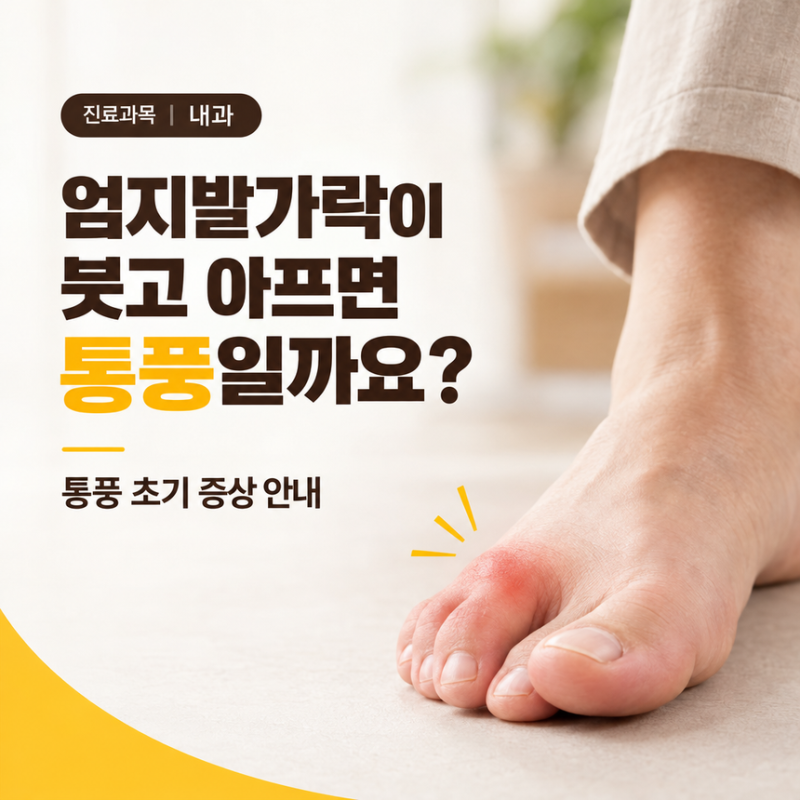 의정부 통풍병원 엄지발가락이 붓고 아프면 통풍일까요? 통풍 초기 증상 안내 [진료과목 내....