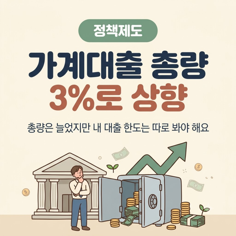 가계대출 총량 3%로 상향, 내 대출 한도도 늘어날까? 확인할 점