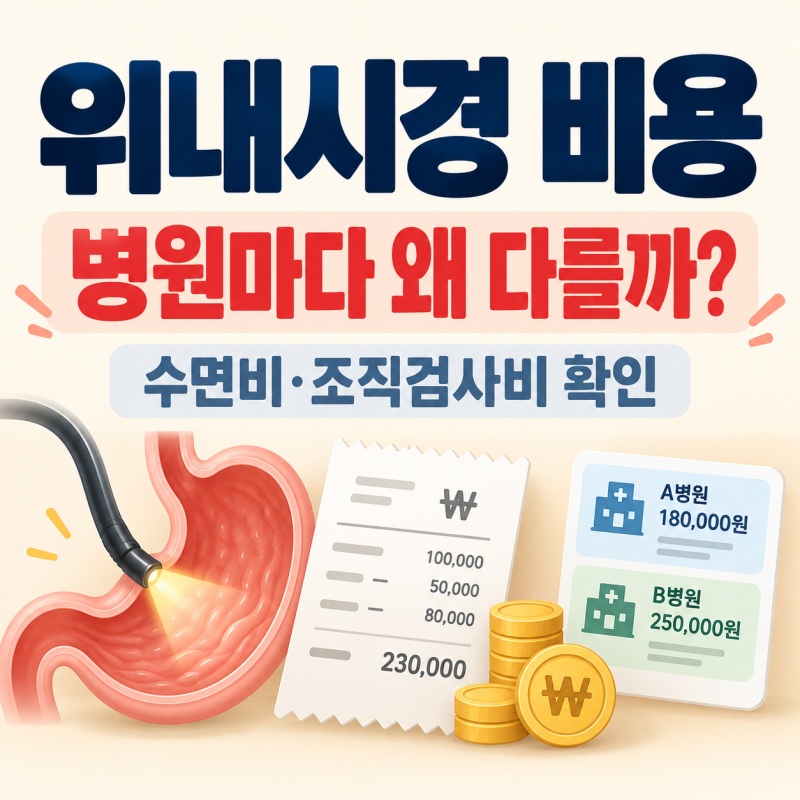 위내시경 비용, 같은 검사인데 병원마다 왜 다를까?