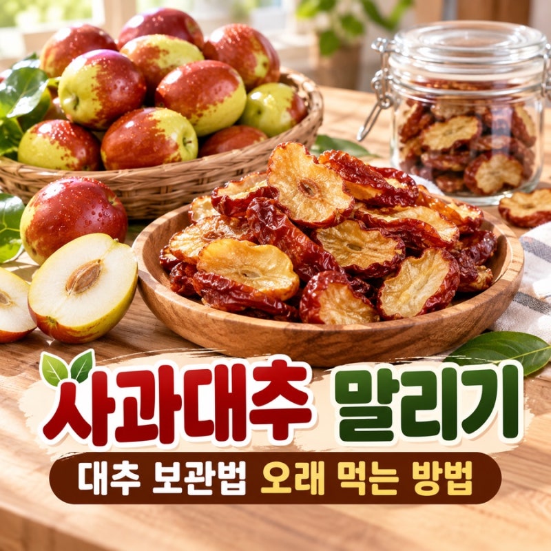사과대추 말리기, "대추 보관법 오래동안 먹는방법?"