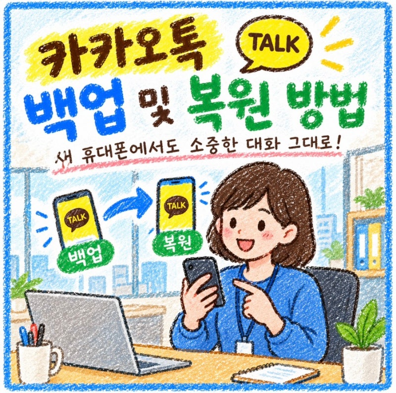 카카오톡 백업 및 복원 방법, 새 휴대폰에서 대화내용 옮기기