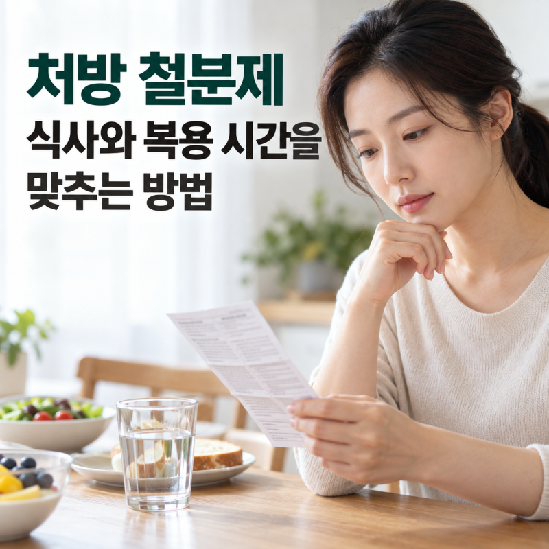 처방 철분제 복용 시간을 식사와 맞추는 방법