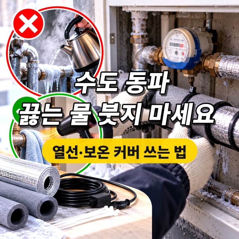 수도 동파 방지 열선·보온 커버, 끓는 물 붓던 시절과 지금이 다른 이유