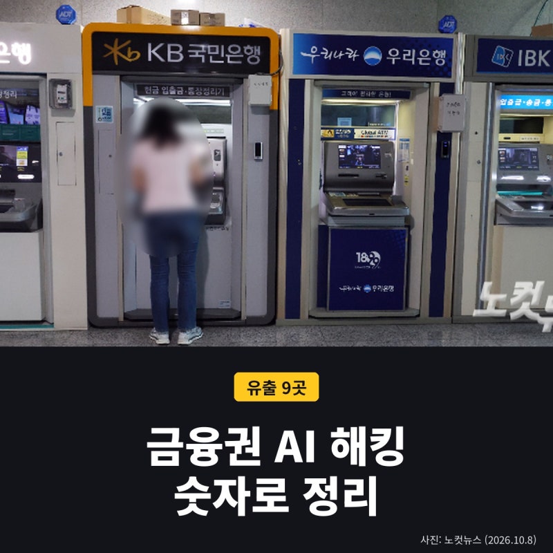 금융권 해킹 숫자로 정리... 유출 9곳·신한은행 2만 5천 명, 내가 할 일은? (AI 해킹)
