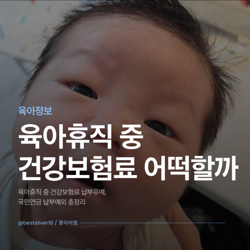 육아휴직 중 건강보험료 그냥 두면 손해? 건강보험료, 국민연금 납부유예 한 번에 정리