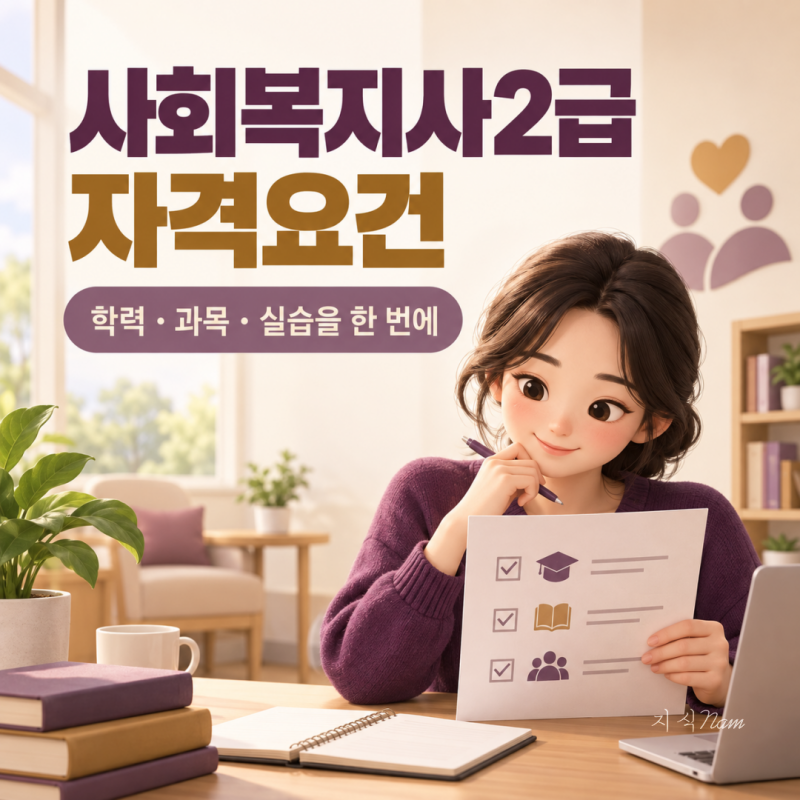 사회복지사2급 자격요건, 내 학력과 수강 이력부터 확인하는 방법