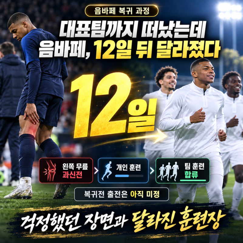 “대표팀까지 떠났는데…” 음바페, 12일 만에 레알 훈련장에서 달라진 장면
